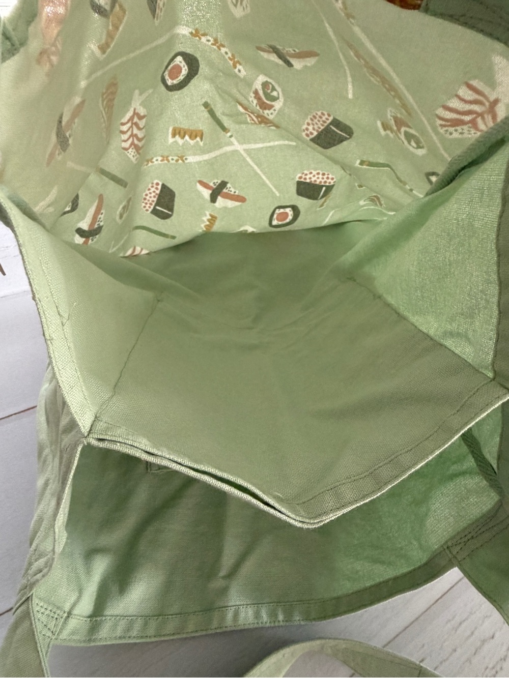 World Market Sushi Print Reusable Tote Bag Green Grocery Shopping Market Bag NWT - Picture 9 of 10
